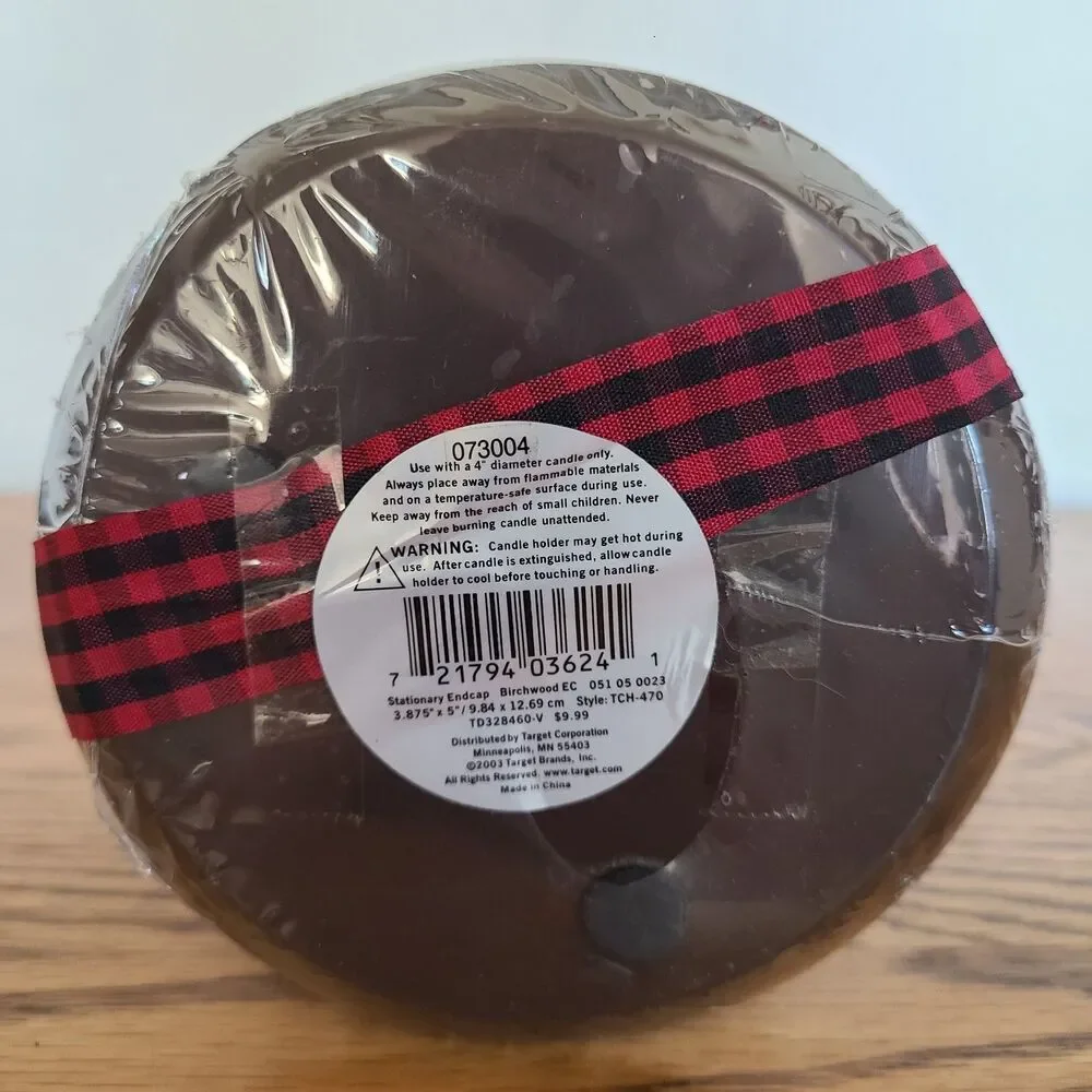 NWT Vintage Rustic Cinnamon Stick Hand Poured Holiday Candle With Festive Ribbon